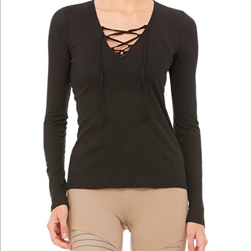 Alo Interlace long sleeve top! NWT
